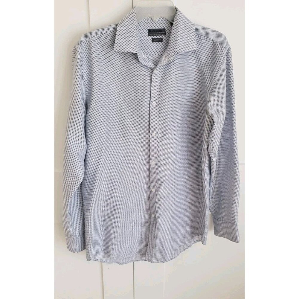 BLACK LABEL BY RUFFINI MEN'S SLIM DRESS SHIRT SZ 15-15.5 /34-35 MADE IN ITALY - Picture 2 of 6